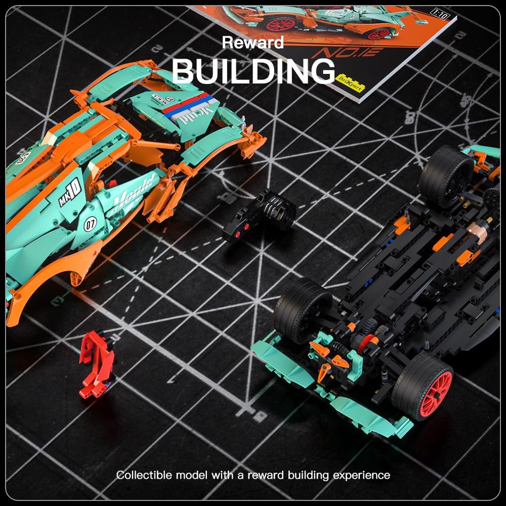 Mould King Apollo IE – Juego de construcción de autos de juguete, 13155 bloques de construcción Super Race Car modelo de coche deportivo con control
