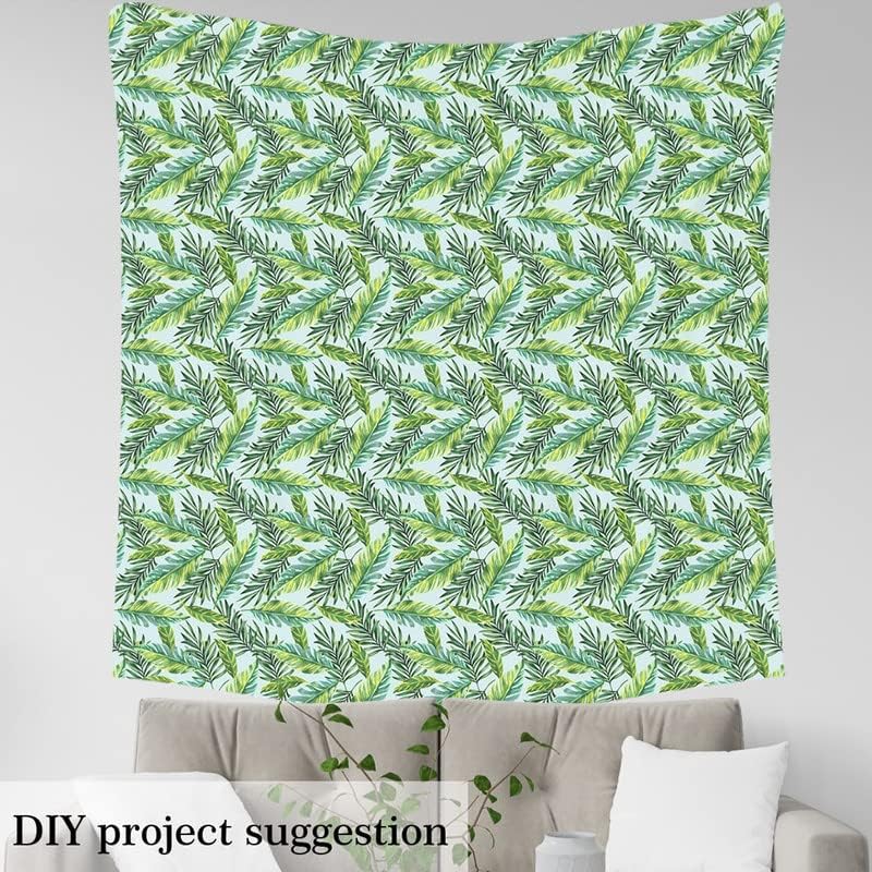 Feelyou The Yard, tela de tapicería tropical de hoja de palma verde para exteriores, tela decorativa de palmera de verano para tapicería y proyectos