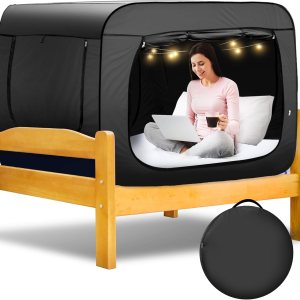Tienda de campaña desplegable para cama de tamaño individual con ventana de malla, Tienda de campaña desplegable para cama de tamaño individual con ventana de malla,
