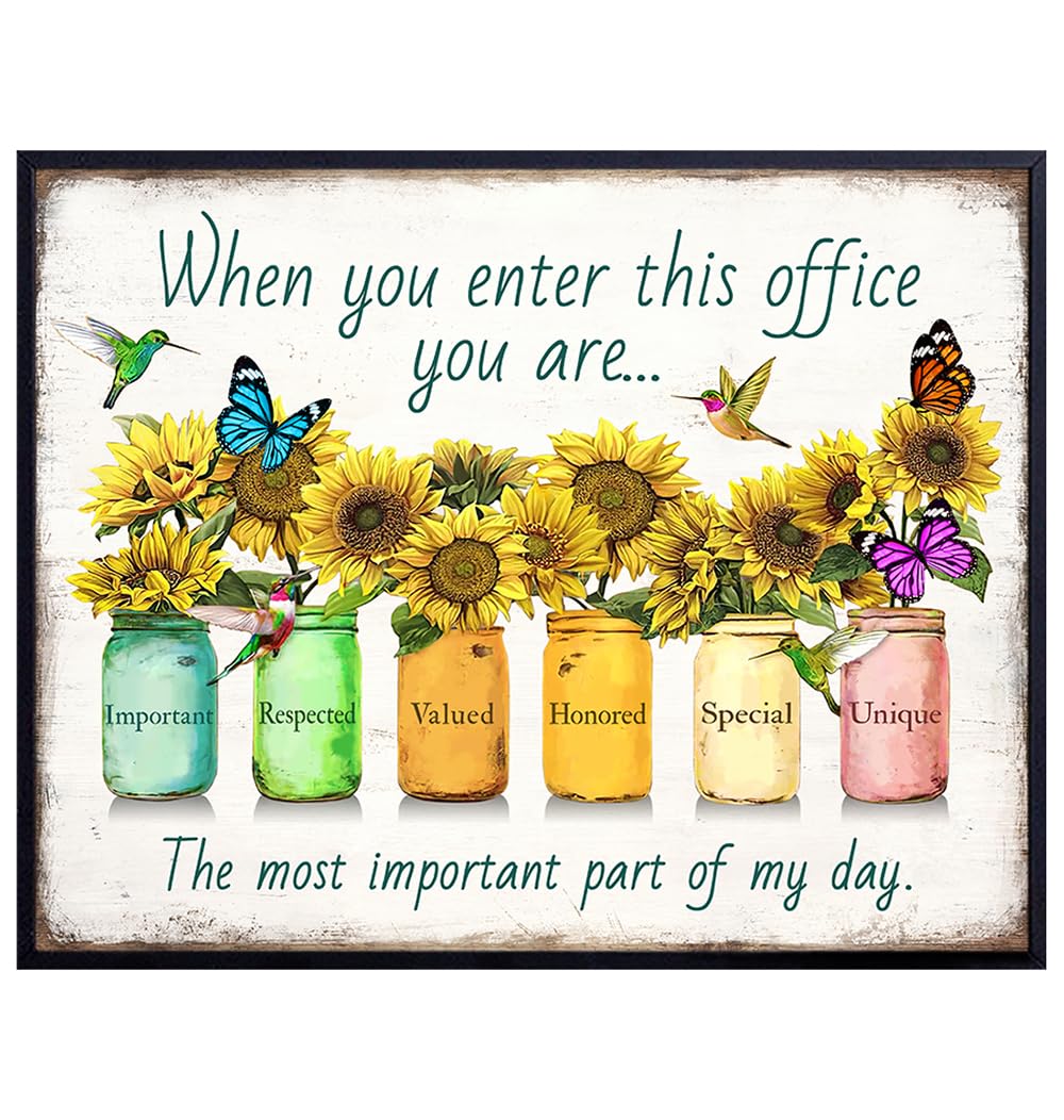 Inspirational Posters For Office 11×14 – Inspirational Quotes Office Wall Decor – positive affirmation Home Office Decor – Teamwork Posters –