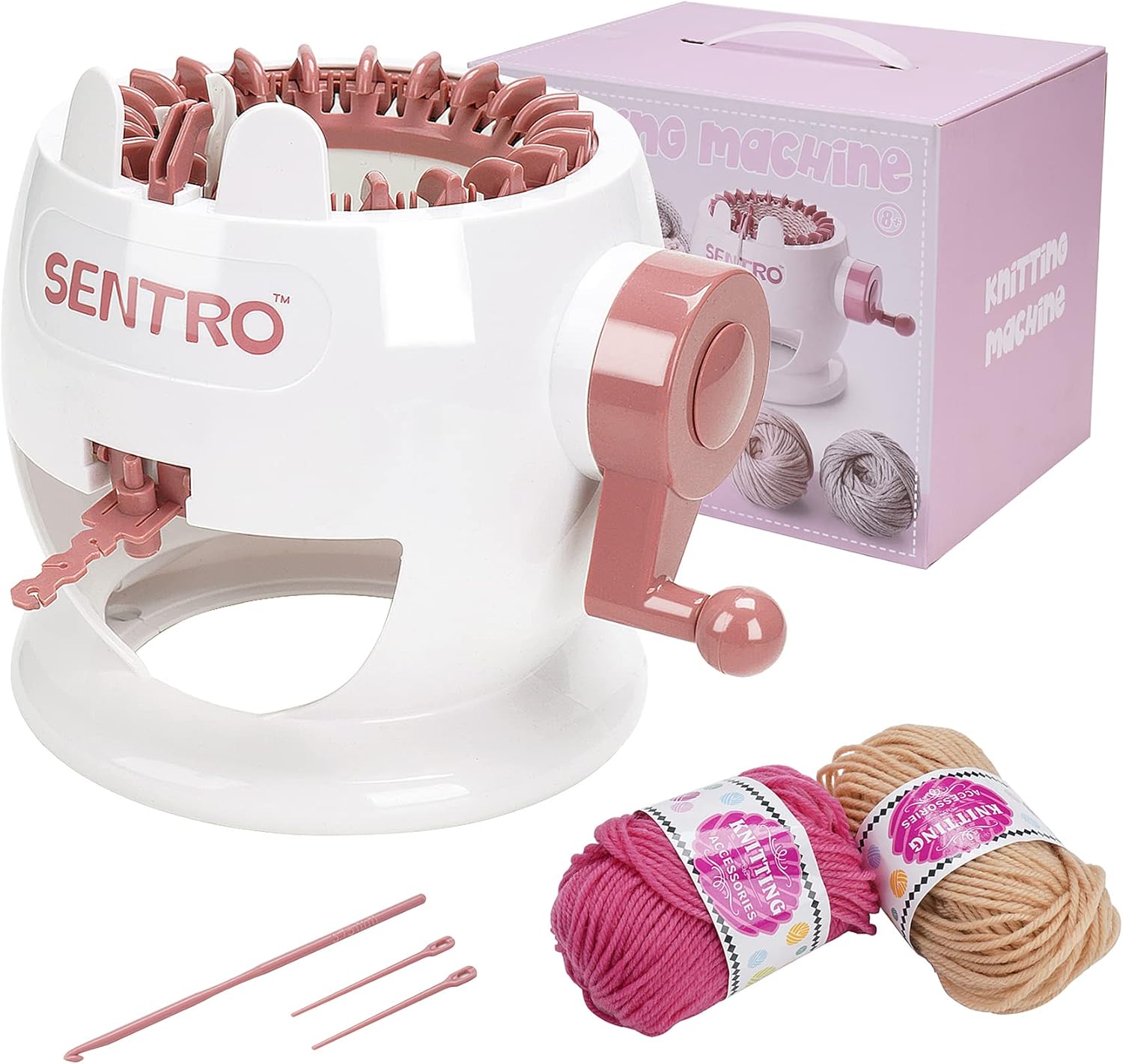 YIMORIA Sentro – Máquina de tejer rotativa para adultos y niños, inteligente de 22 agujas, adecuada para principiantes, calcetines eficientes de
