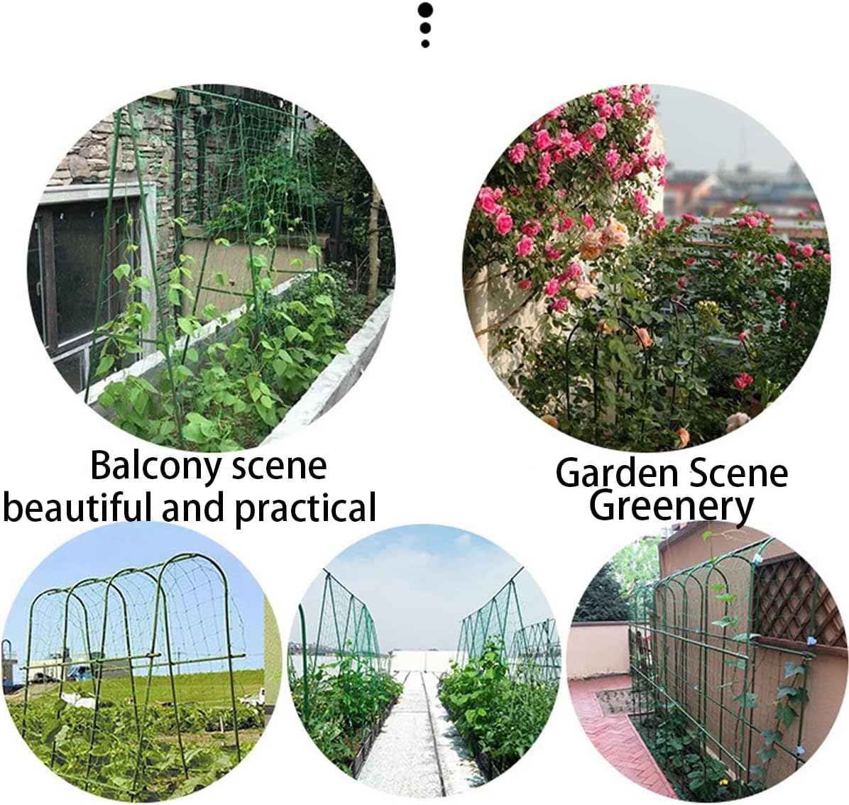 Juego de 4 estacas ajustables de plástico de 0.630 in para jardín, tipo B, conector con hebilla para juntas, estacas de jardinería para tomates,