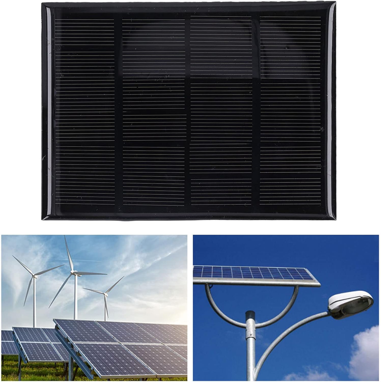 Panel solar, respetuoso del medio ambiente de alta conversión resistente al viento y a la nieve ahorro de energía 6V 320MA cargador de panel solar