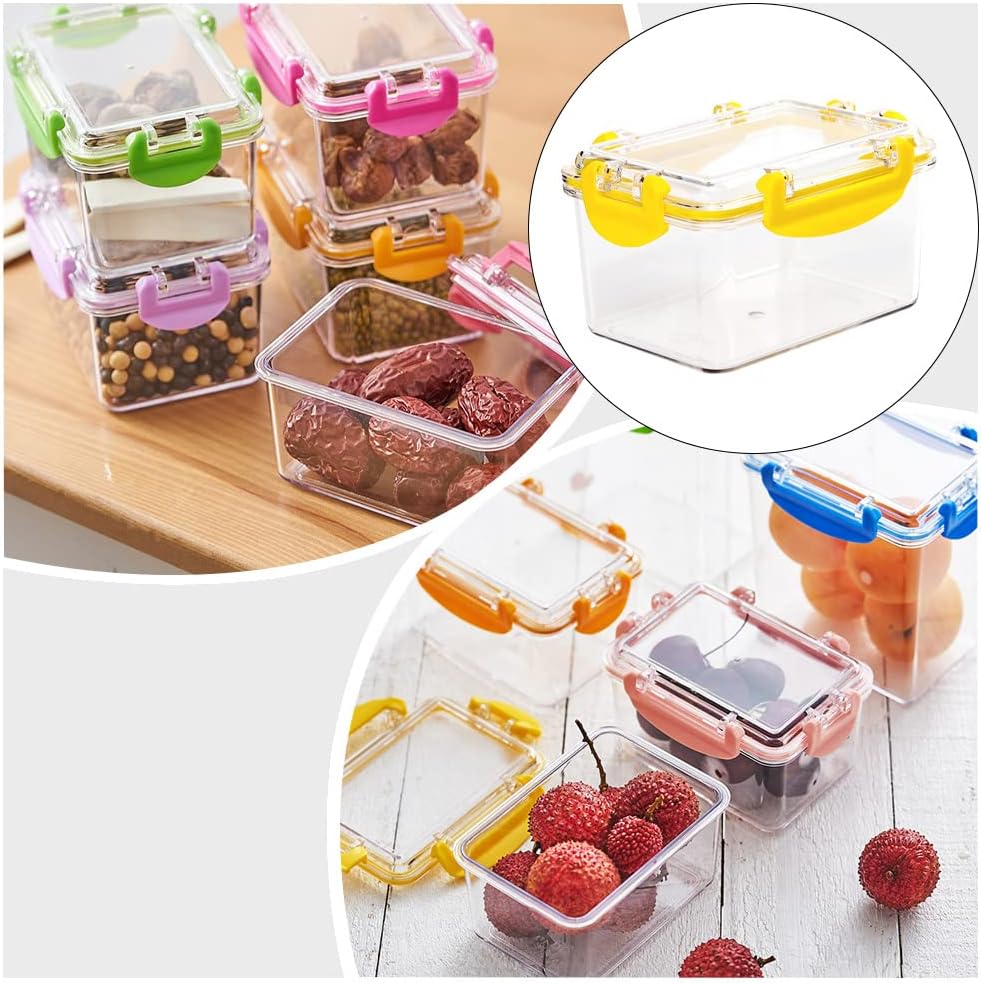 Contenedor de almacenamiento de alimentos, a prueba de fugas, caja de alimentos para refrigerador, con tapa, contenedor de preparación de alimentos