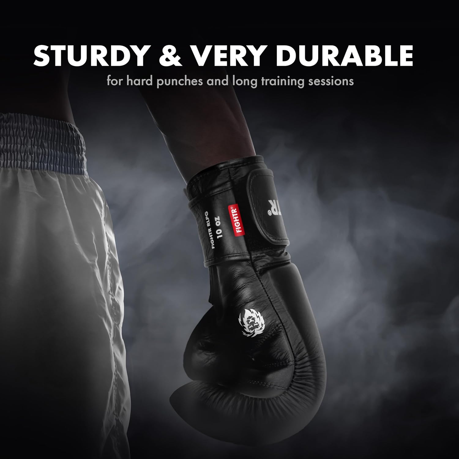 FIGHTR Guantes de boxeo profesionales hechos de cuero genuino  hombres y mujeres  para boxeo, artes marciales mixtas, artes marciales 10, 12, 14, 16