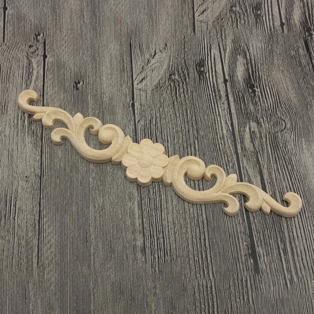 Healifty 2 piezas de ménsulas para encimeras de puerta, apliques de madera para decoración de madera, incrustaciones de madera, marco de esquina,