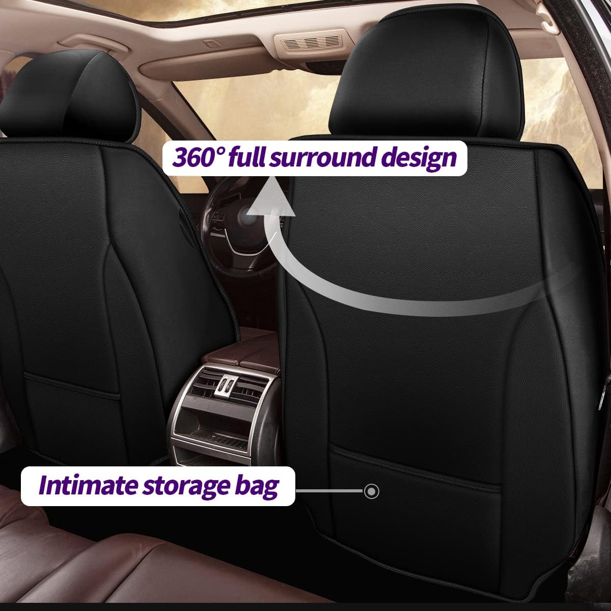 Fundas de asiento para Chevrolet Trailblazer 2021-2024, juego completo de 5 asientos, impermeables, de piel sintética, protector de cojín compatible