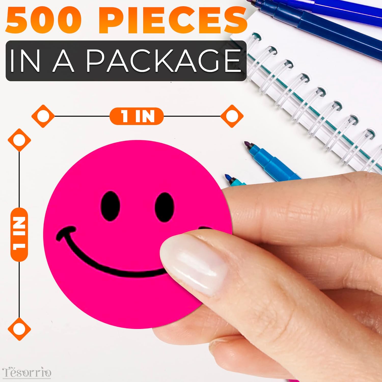 500 calcomanías de cara sonriente con emoji, rollo de calcomanías de cara feliz de 1 pulgada, calcomanías de emoji, pequeñas calcomanías coloridas