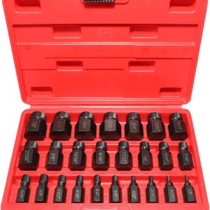 DPTOOL Juego de 25 extractores de tornillos, juego de extractor de pernos fácil de salir, juego de tornillos multispline de cabeza hexagonal para DPTOOL Juego de 25 extractores de tornillos, juego de extractor de pernos fácil de salir, juego de tornillos multispline de cabeza hexagonal para