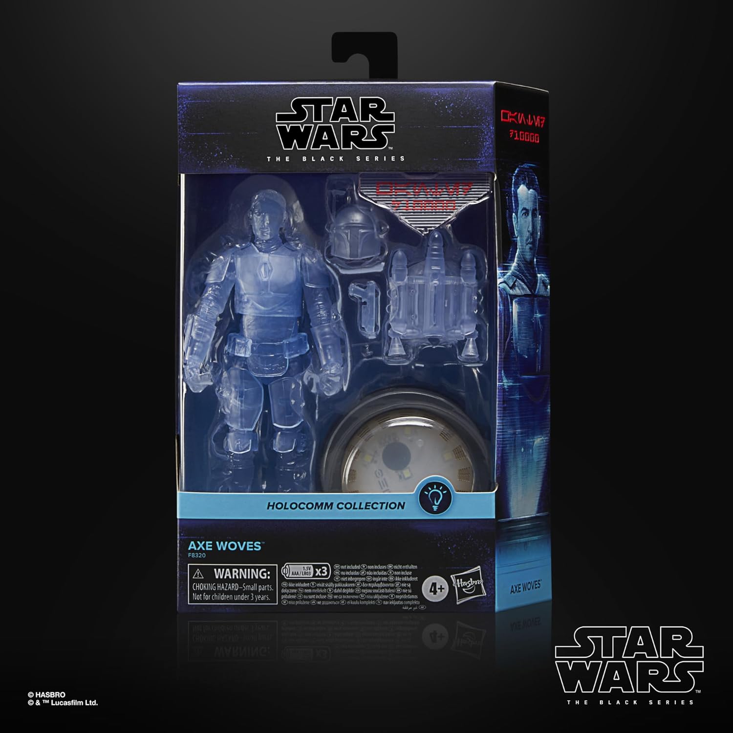 STAR WARS The Black Series Holocomm Collection Axe Woves, figura de acción coleccionable de 6 pulgadas con Holopuck iluminado, a partir de 4 años