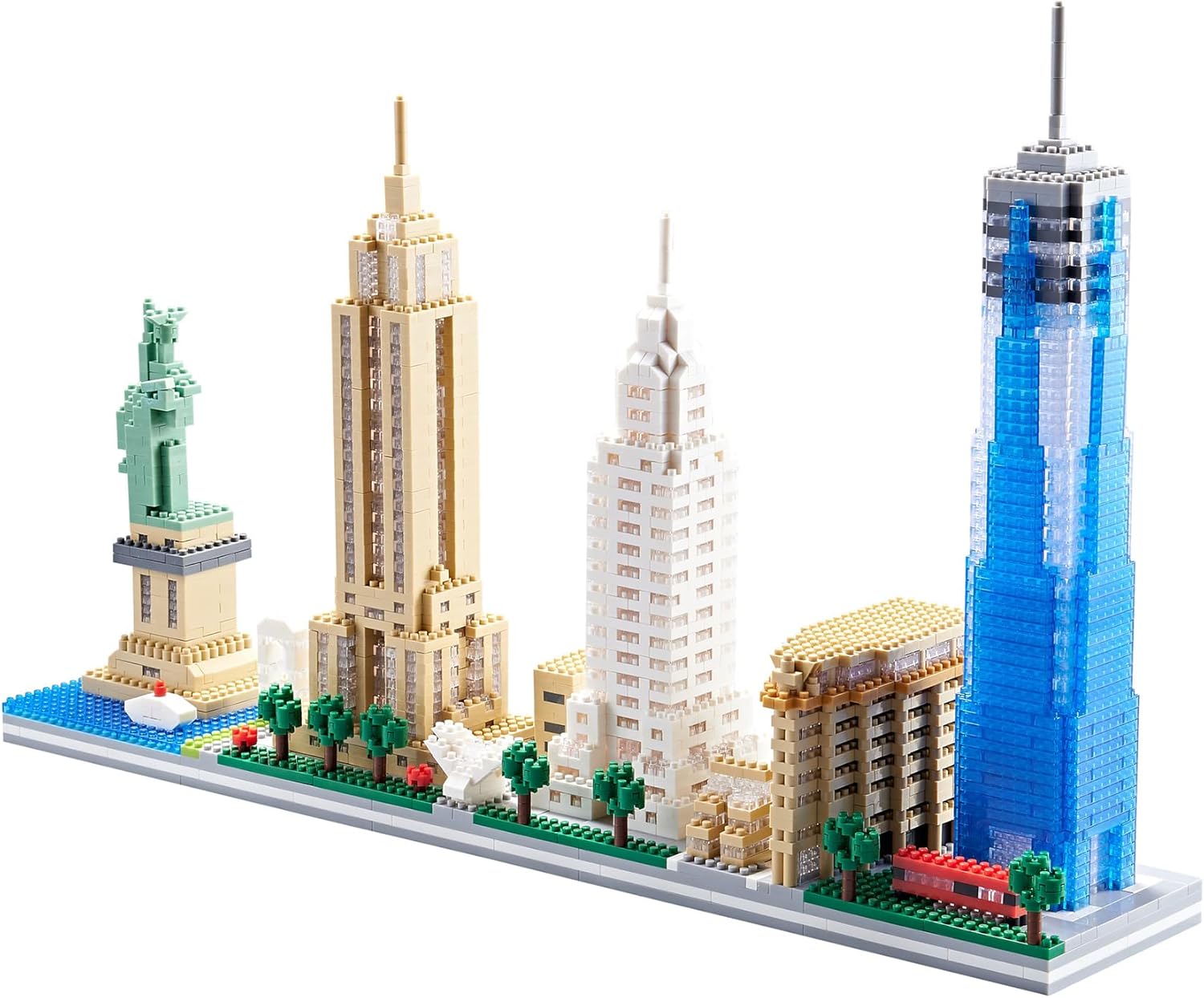Juego de bloques de construcción, modelo de arquitectura New York Skylines, bloques de construcción, 3452 piezas, micro ladrillos de construcción,