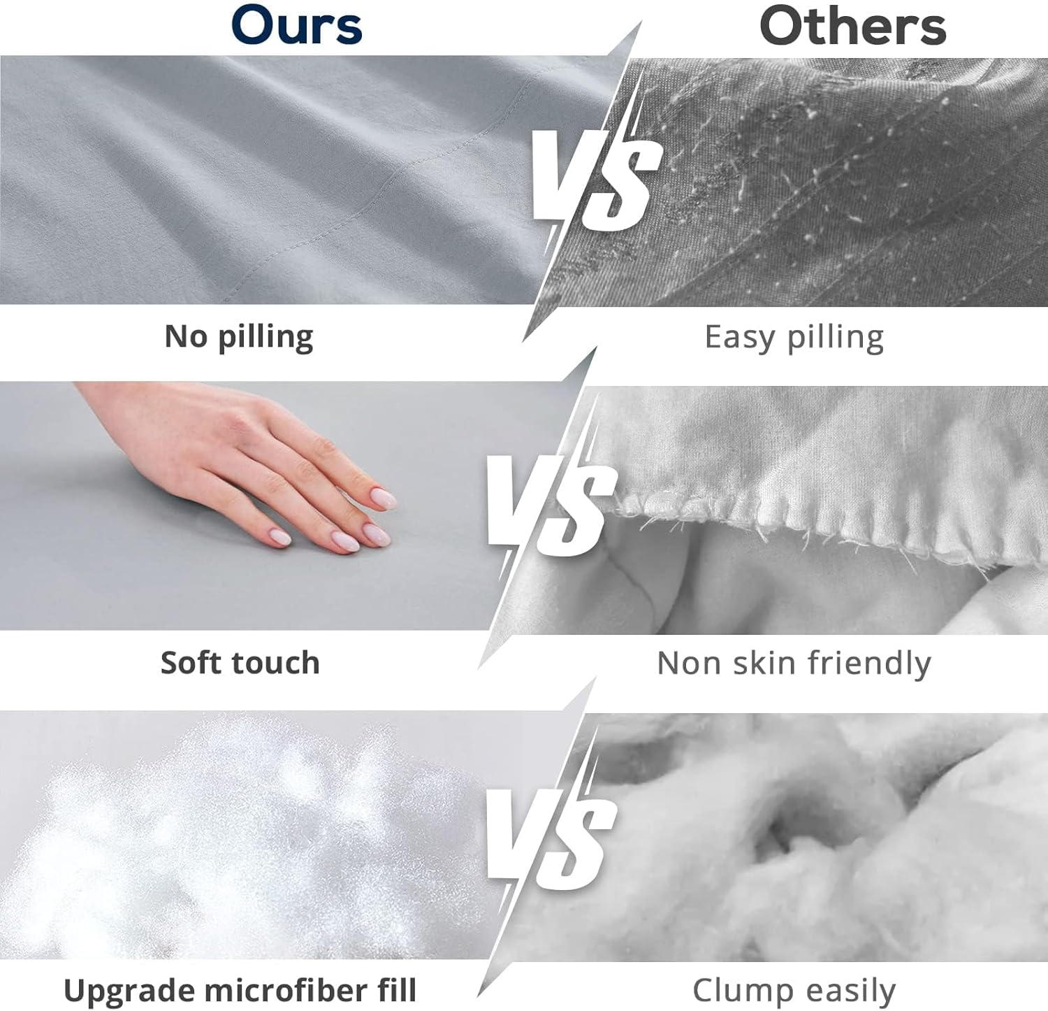 HEVUMYI Juego de edredón de tamaño matrimonial de 7 piezas, juego de edredón reversible para todas las estaciones, juegos de ropa de cama ultra