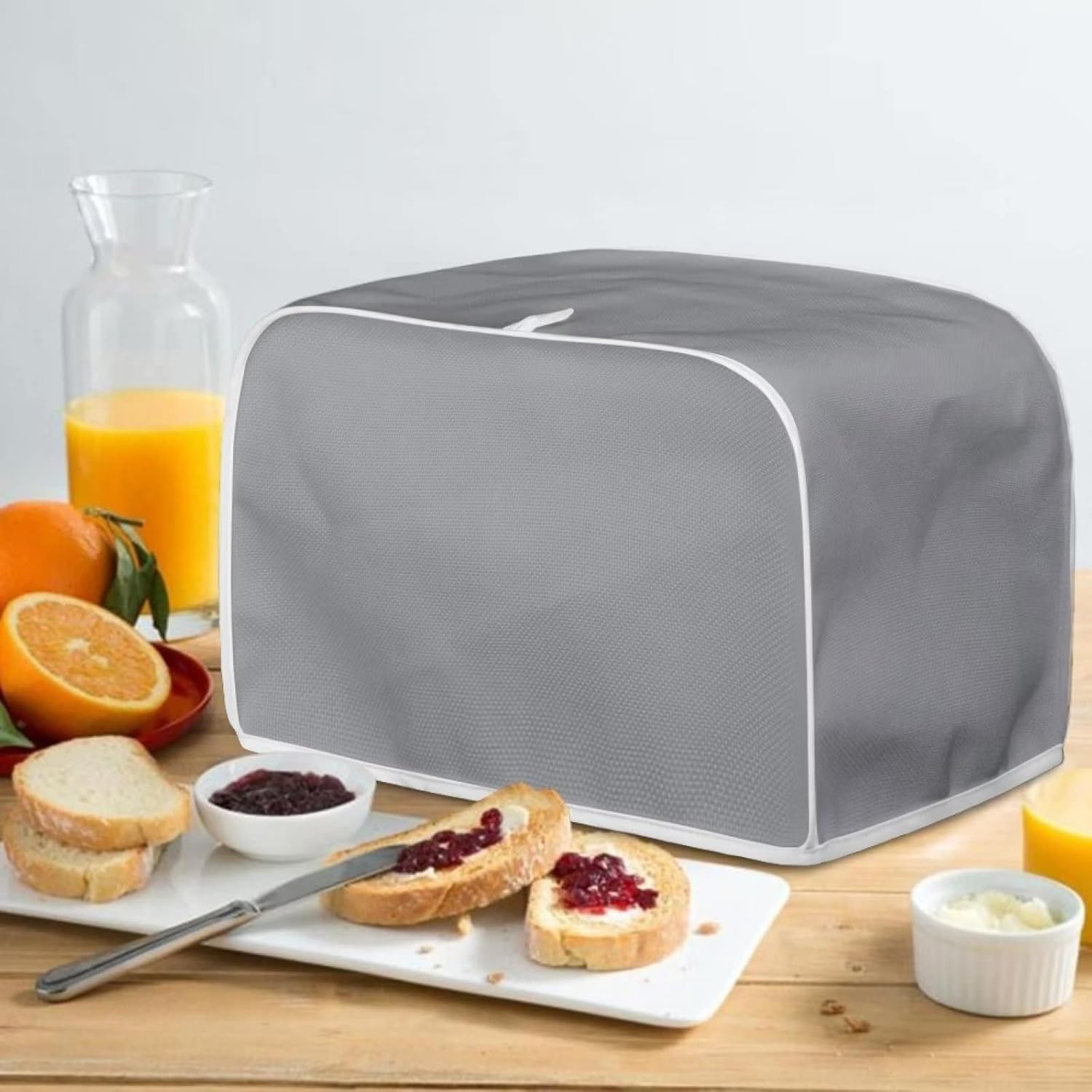 Cubierta para tostadora roja, cubierta acolchada para tostadora de 2 rebanadas, cubiertas de electrodomésticos pequeños de cocina, cubierta de