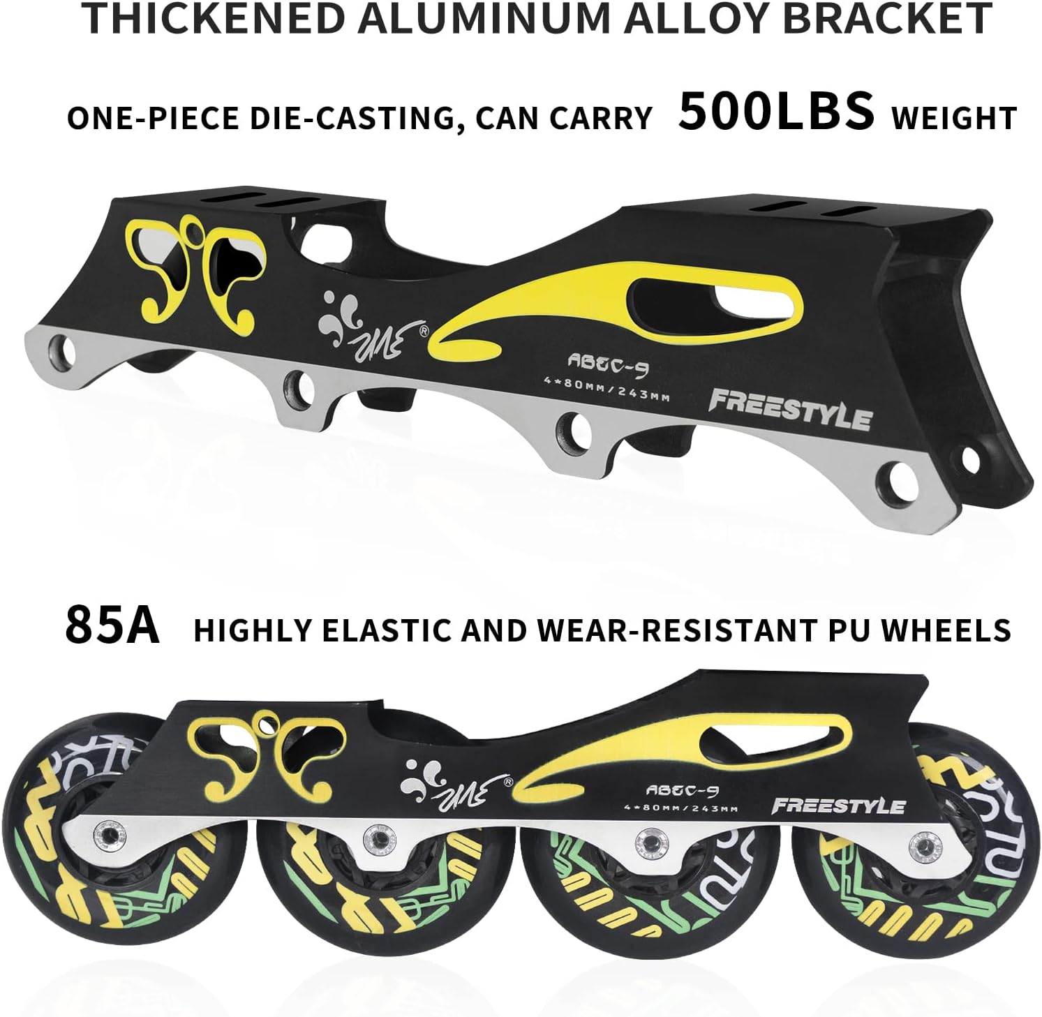 Nattork Patines en línea, cuchillas profesionales de fitness para adultos, mujeres y hombres, 4 ruedas, patines agresivos de carreras de velocidad