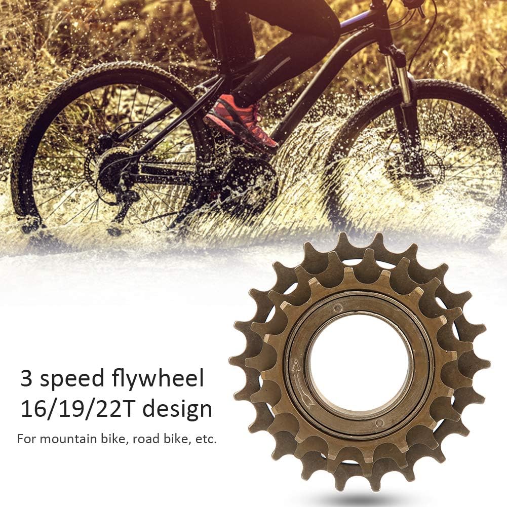 Rueda libre de bicicleta, 3 velocidades 161922T rueda libre con metales mejorados compatible con bicicleta de carretera de montaña