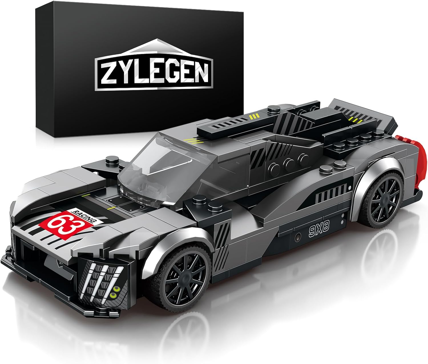 ZYLEGEN Juguete de construcción de autos de carreras para niños y adolescentes, para dar o coleccionar, auto deportivo coleccionable, kit de