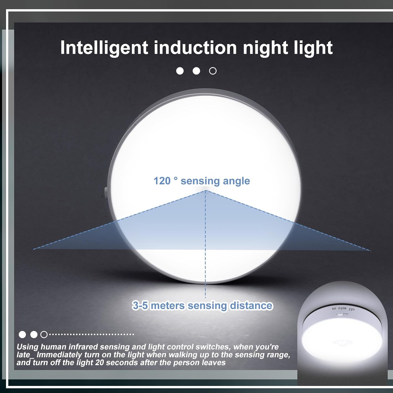 24 piezas de luz recargable con sensor de movimiento, estética, automática, inalámbrica, para escalera, debajo del gabinete, luces de noche