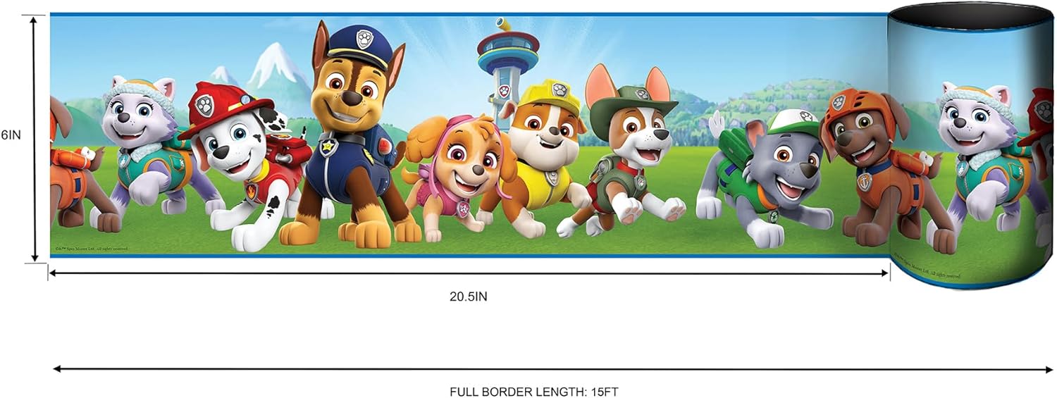 RoomMates RMK12133BD Paw Patrol – Papel tapiz para despegar y pegar