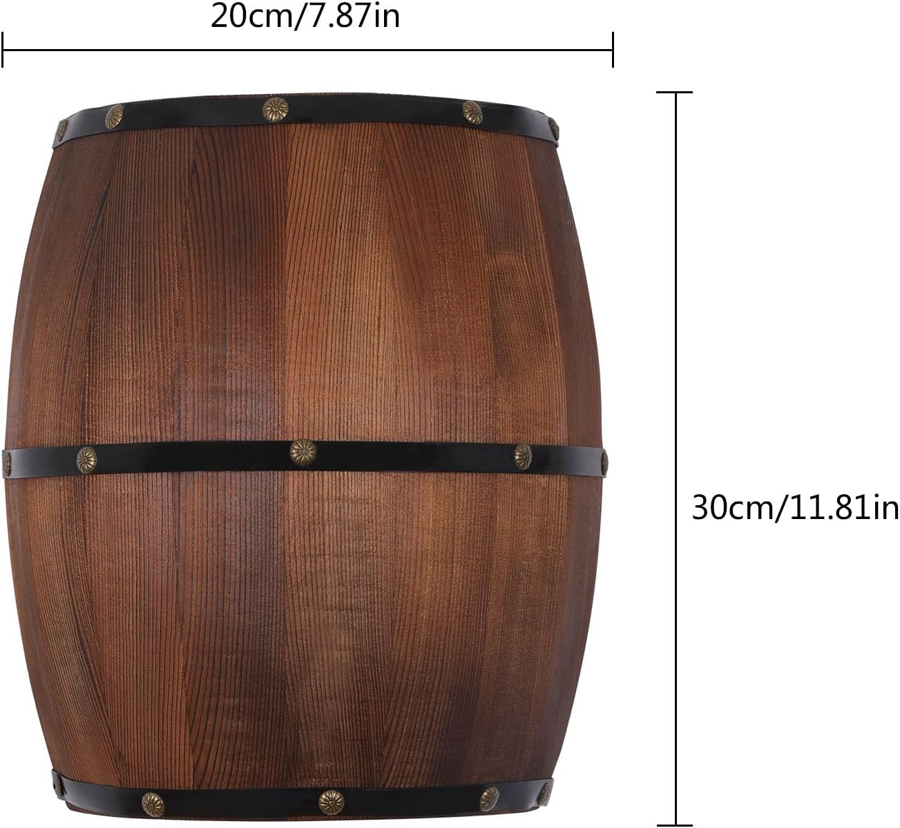 Aplique de pared de barril de vino de madera antigua, lámpara de pared interior para área de bar, tema steampunk, accesorio de iluminación de pared