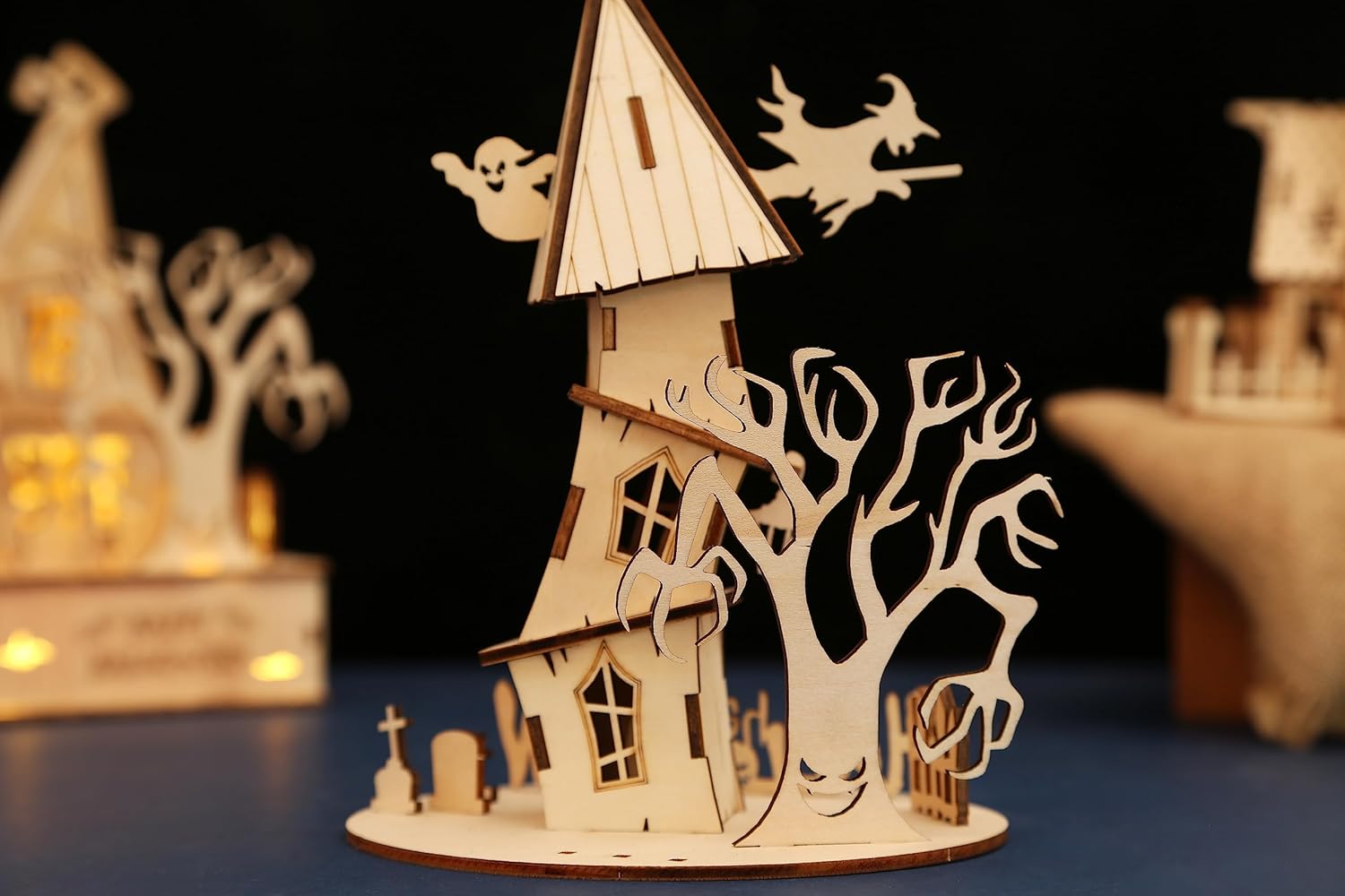 Rompecabezas de madera 3D de Halloween para adultos, rompecabezas y rompecabezas para Halloweencumpleaños, regalos para adultos y adolescentes para