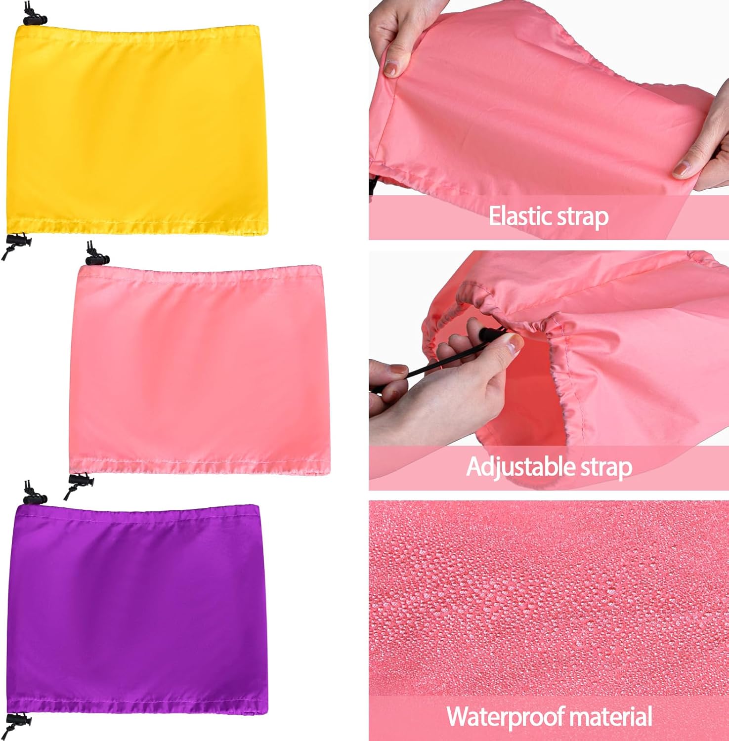 Gorro de baño impermeable para perro, 3 unidades, protección para los oídos del perro, diadema de orejas de perro, gorro de lluvia para perro,