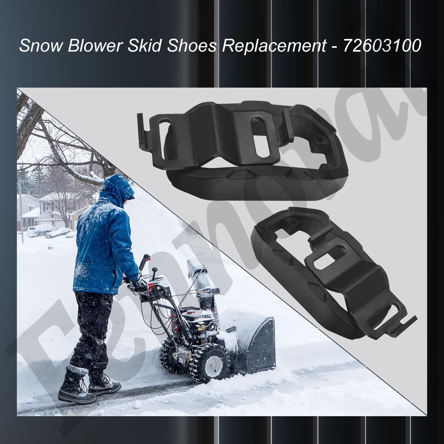 72603100 Kit de zapatas de nieve con accesorios de montaje compatible con sopladores de nieve Ari-ens 939003, 920001, 921005, 921006, 926027