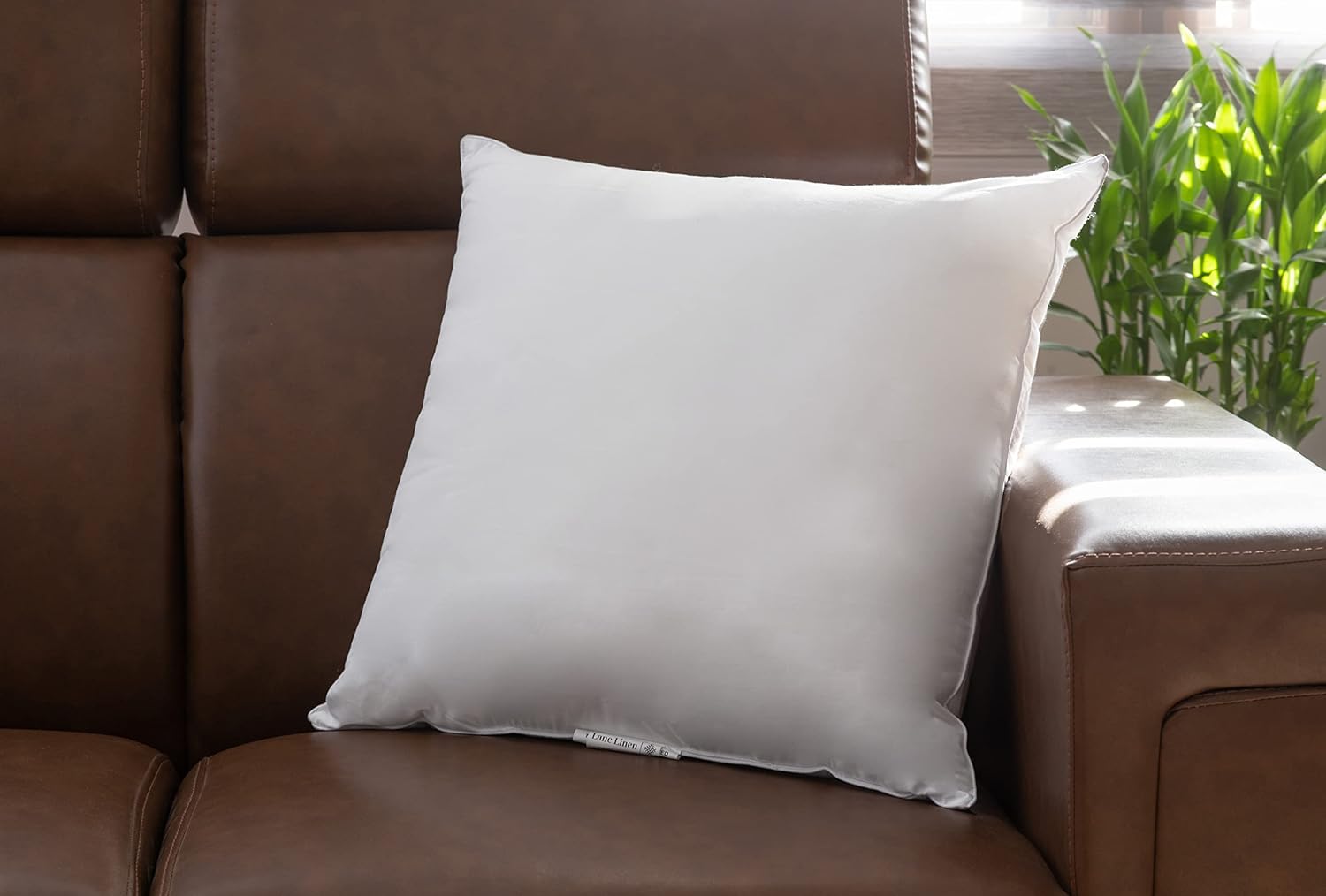 LANE LINEN Relleno de almohada  Paquete de 2 rellenos de almohada de 16 x 16 pulgadas para fundas de almohada decorativas, relleno de almohadas para