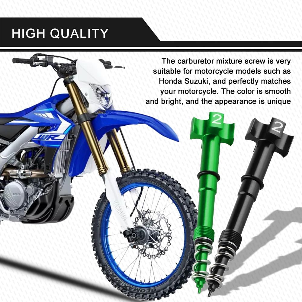 Tornillo de mezcla de carbohidratos, tornillo de mezcla de combustible de aire para motocicleta, tornillo ajustador de carburador, ajustador
