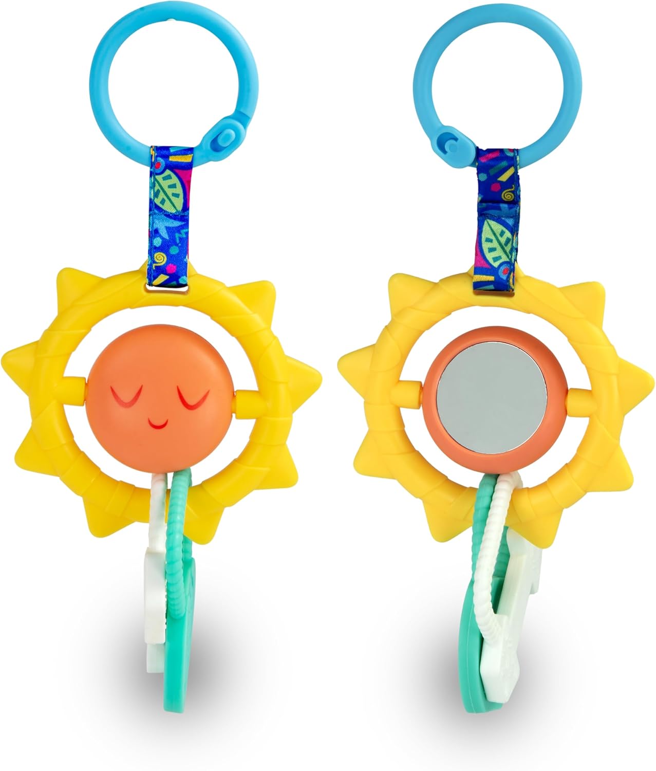 BEBE FUERTE Strong & Sunny Clip On Stroller Toy by Robin Arzon – Juguetes de dentición para bebés de desarrollo – Juguetes de viaje para bebés –