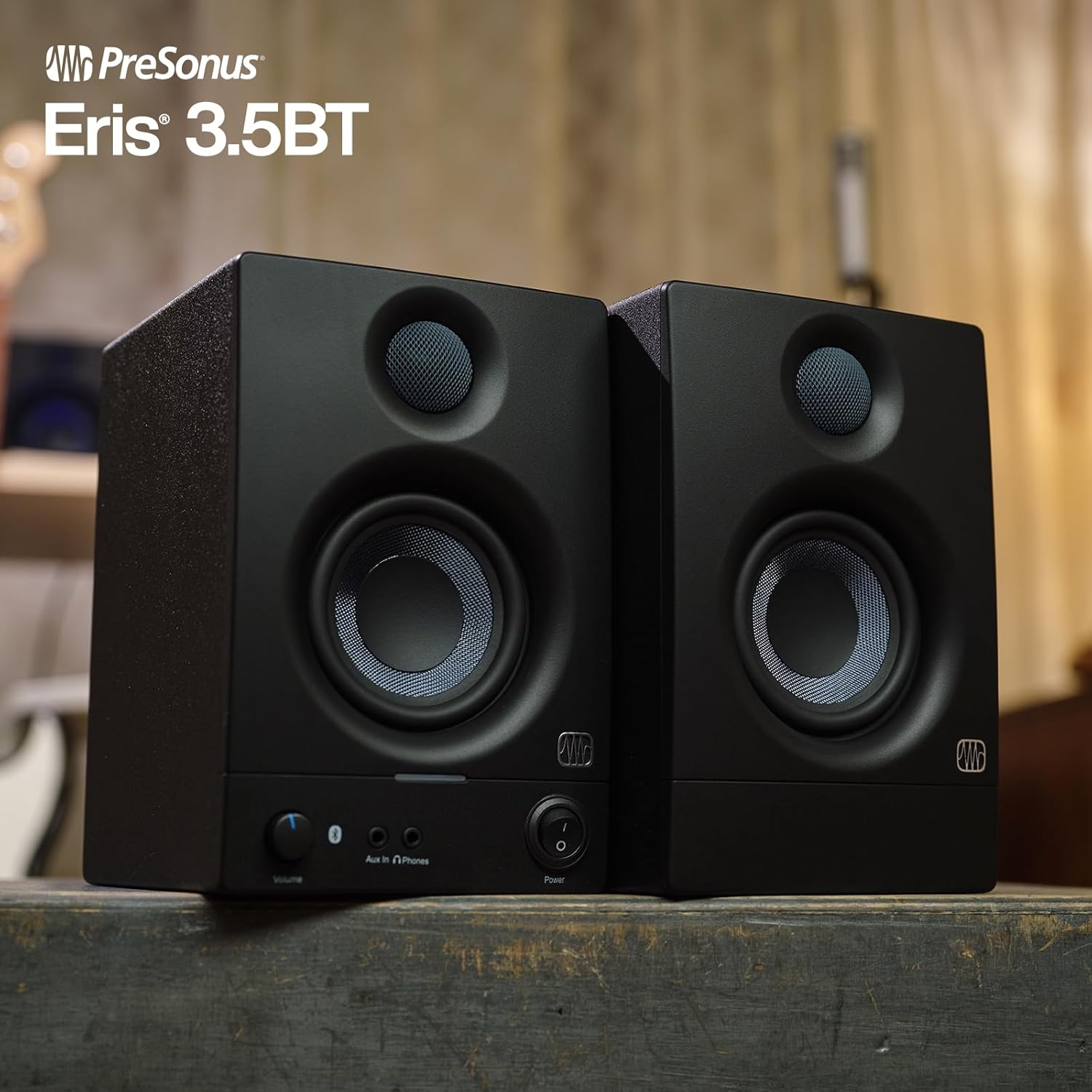 PreSonus Eris 3.5BT (2da generación) – Monitores de estudio de campo cercano de 3.5″ con Bluetooth