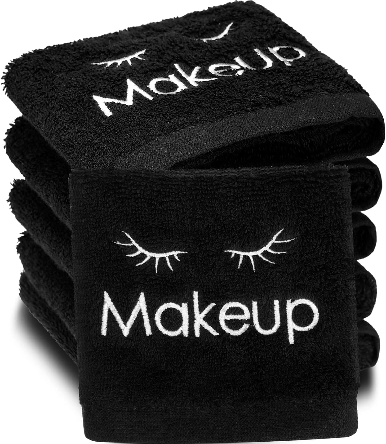 Shimeyao 6 paños de maquillaje reutilizables de 13 x 13 pulgadas, paños de limpieza facial, toallas de algodón para cosméticos, toallas de