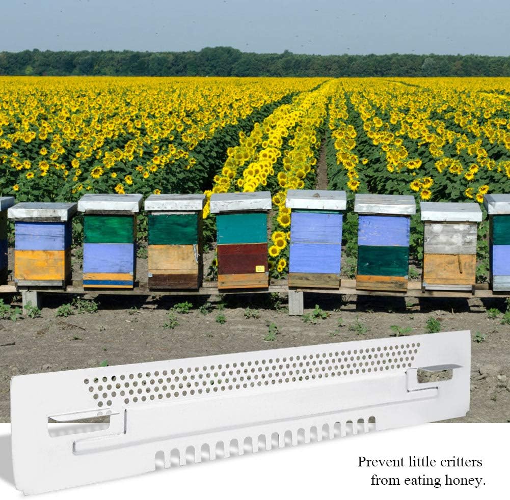 TOPINCN Beehive – Puerta de viaje para colmena, protectores de ratón deslizantes, equipo de apicultura, herramienta de cría de puerta nido