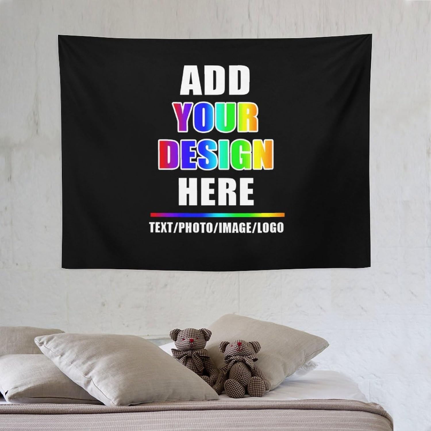 Imágenes de carga de tapiz personalizadas, tapiz de pared personalizado para dormitorio, telón de fondo de fotos personalizado para Halloween,