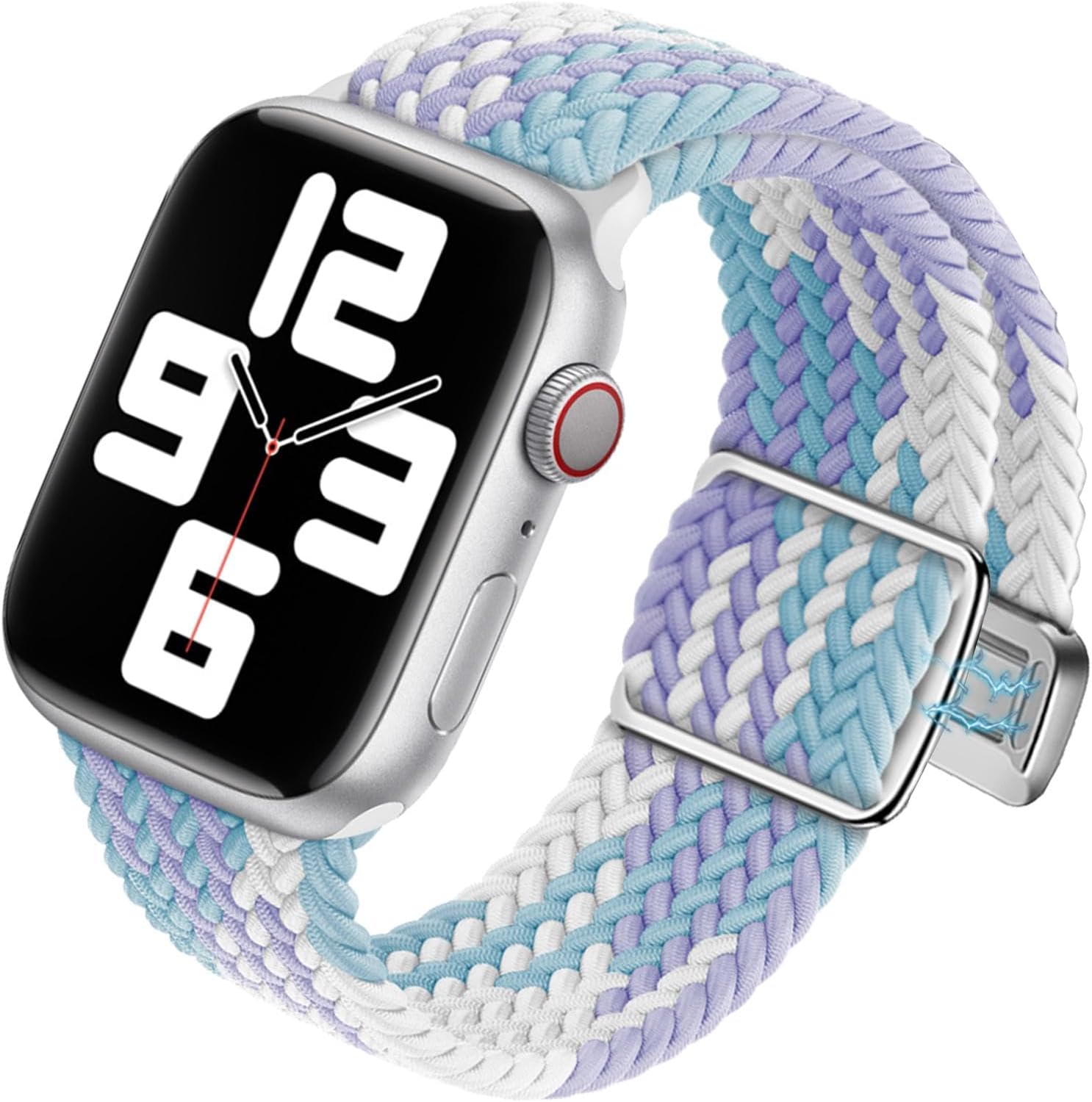 Abanen Correa de reloj trenzada de nailon elástico compatible con Apple Watch de 1.496 pulgadas, 1.575 pulgadas, 1.772 pulgadas, 1.772 pulgadas,