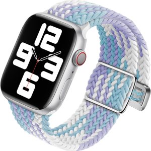 Abanen Correa de reloj trenzada de nailon elástico compatible con Apple Watch de 1.496 pulgadas, 1.575 pulgadas, 1.772 pulgadas, 1.772 pulgadas, Abanen Correa de reloj trenzada de nailon elástico compatible con Apple Watch de 1.496 pulgadas, 1.575 pulgadas, 1.772 pulgadas, 1.772 pulgadas,