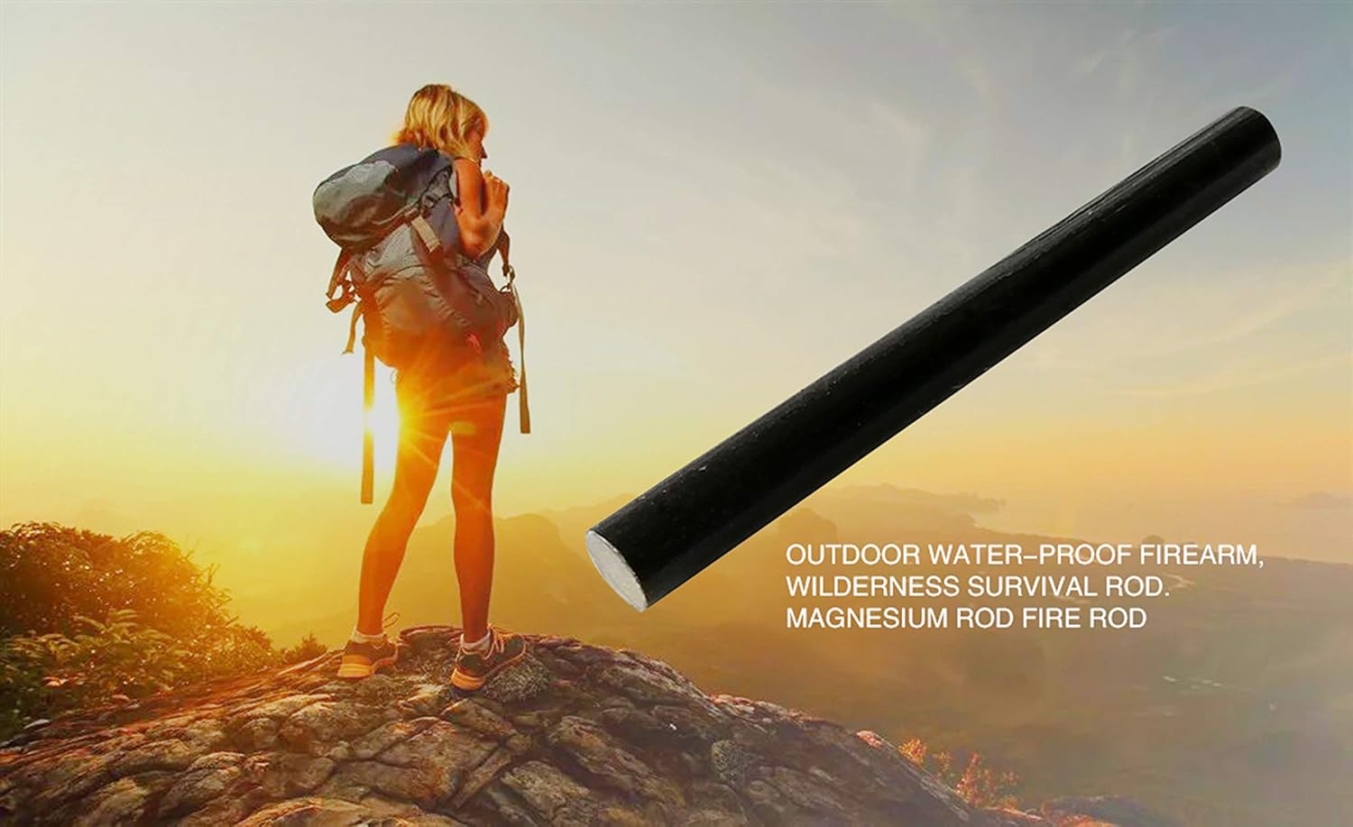 eGreen Arrancador de emergencia Ferro Rod Striker Magnesio 6 bolsas 99.99% camping senderismo bushcraft + caja de lata gratis