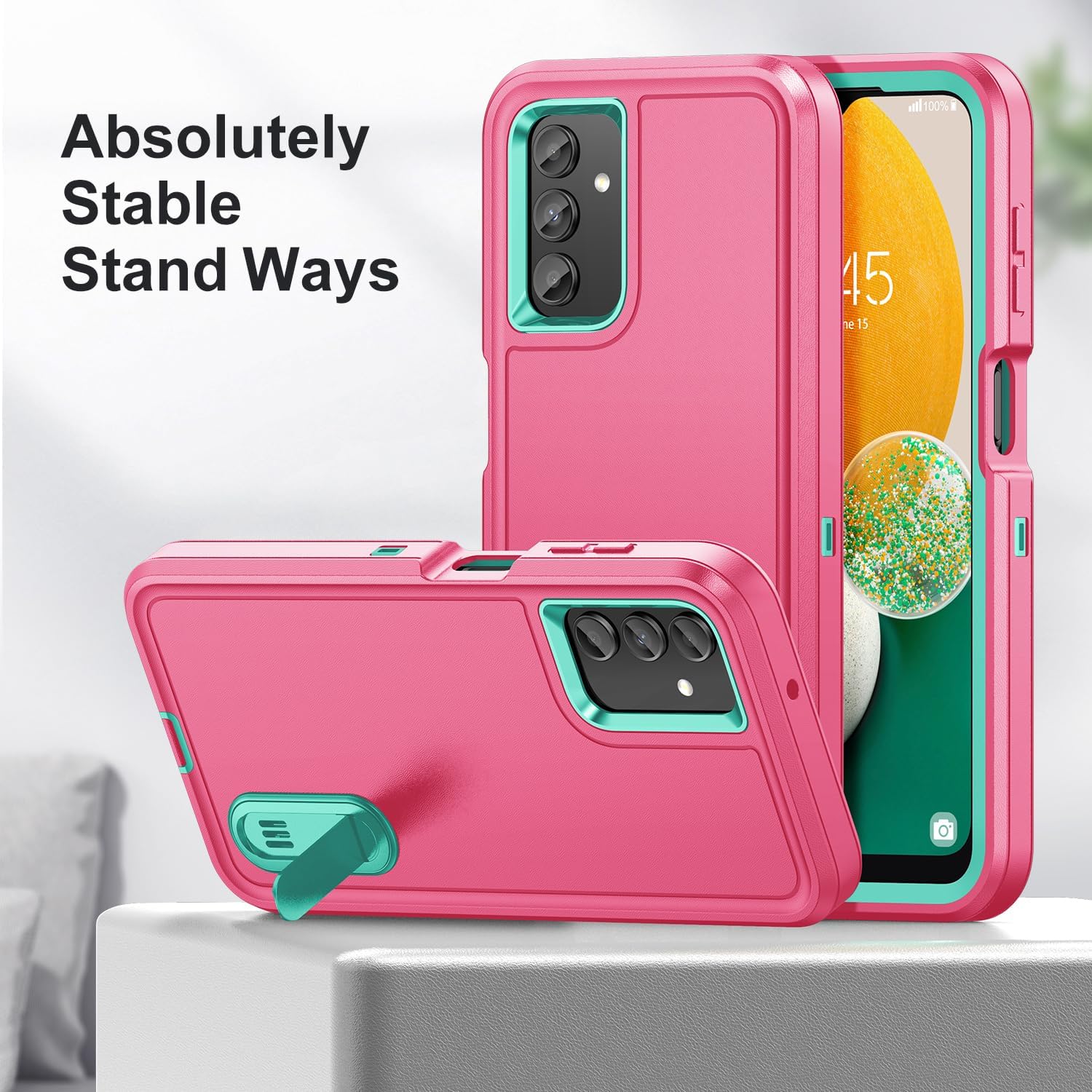 Funda para Samsung Galaxy A13 5G, Samsung A13 5G con soporte integrado, a prueba de golpes, polvo y caídas, grado militar, funda protectora de grado