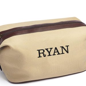 WEDDINGSTAR Neceser de viaje para hombre – Lona marrón claro, Marrón 1 bolsa, No personalizable WEDDINGSTAR Neceser de viaje para hombre – Lona marrón claro, Marrón 1 bolsa, No personalizable