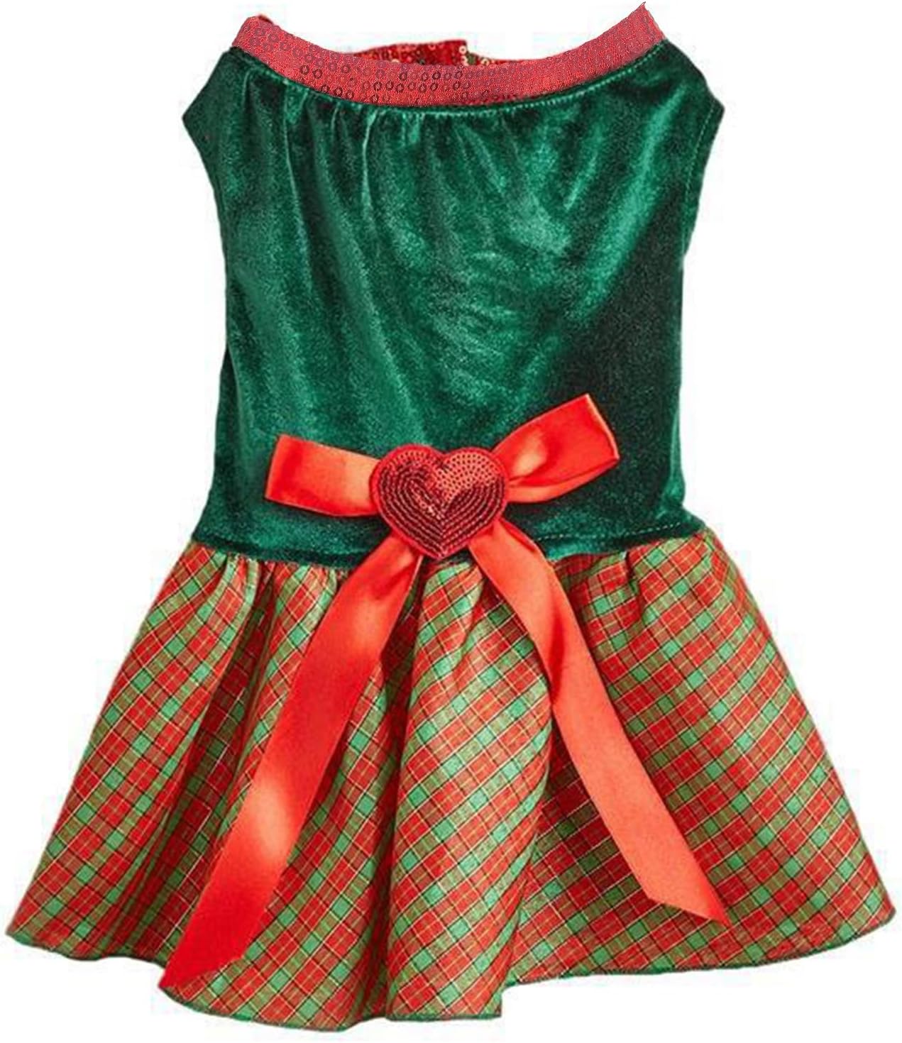 Vestido de Navidad para perro, disfraz de perro a cuadros con lazo, ligero rojoverde, disfraz de perrito ropa para mascotas, ropa para gatos, fiesta