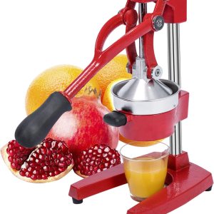 Prensa manual de hierro fundido resistente comercial naranja cítrico limón lima pomelo granada fruta jugo exprimidor máquina rojo Prensa manual de hierro fundido resistente comercial naranja cítrico limón lima pomelo granada fruta jugo exprimidor máquina rojo