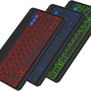 Arteck HB220B – Teclado universal retroiluminado de 7 colores y brillo ajustable multidispositivo delgado portátil inalámbrico Bluetooth 30 para iOS Arteck HB220B – Teclado universal retroiluminado de 7 colores y brillo ajustable multidispositivo delgado portátil inalámbrico Bluetooth 30 para iOS