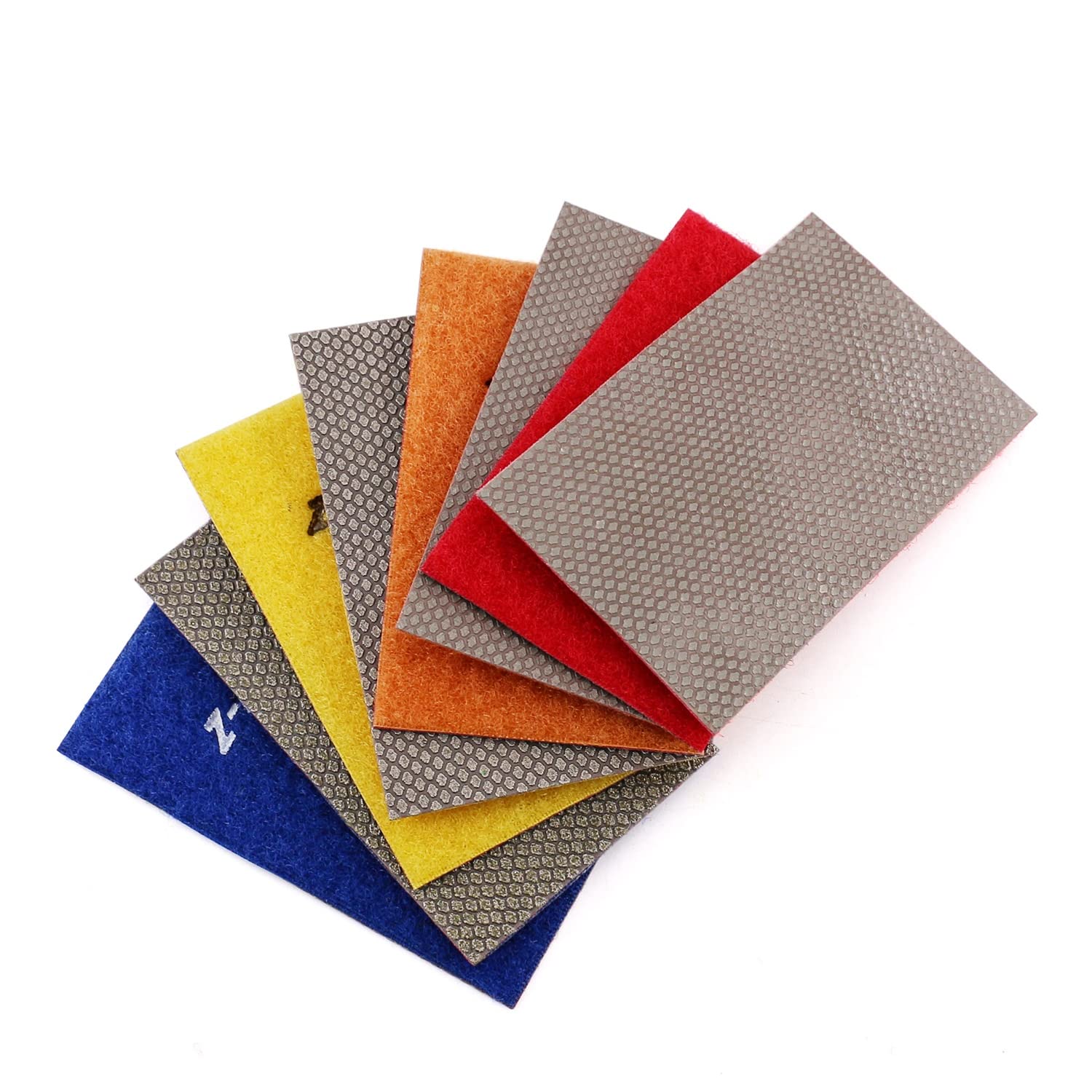 Hojas de papel abrasivo de diamante Papel de lija de diamante Parte posterior de nylon para lijar piedra de vidrio cerámica (4 unidsjuego)