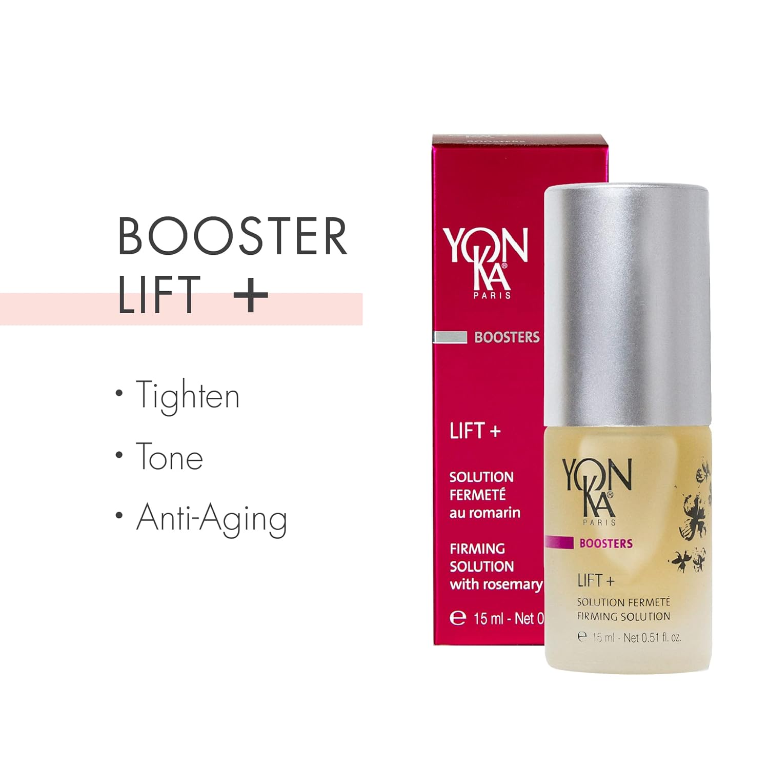 Yon-Ka Booster Lift Plus (0.5 onzas líquidas) Concentrado reafirmante antienvejecimiento, restaura la piel sana y aprieta y reafirma los contornos,