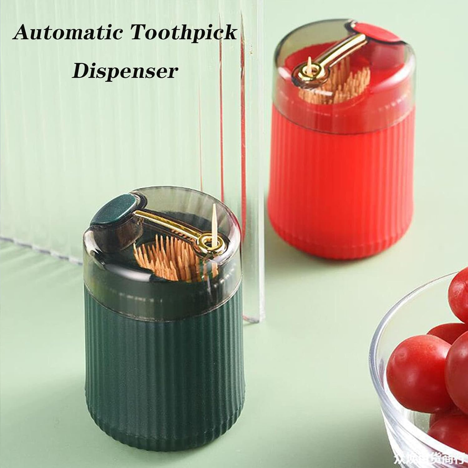Dispensador automático de palillos de dientes, divertido dispensador automático de palillos de dientes, dispensador portátil y creativo para