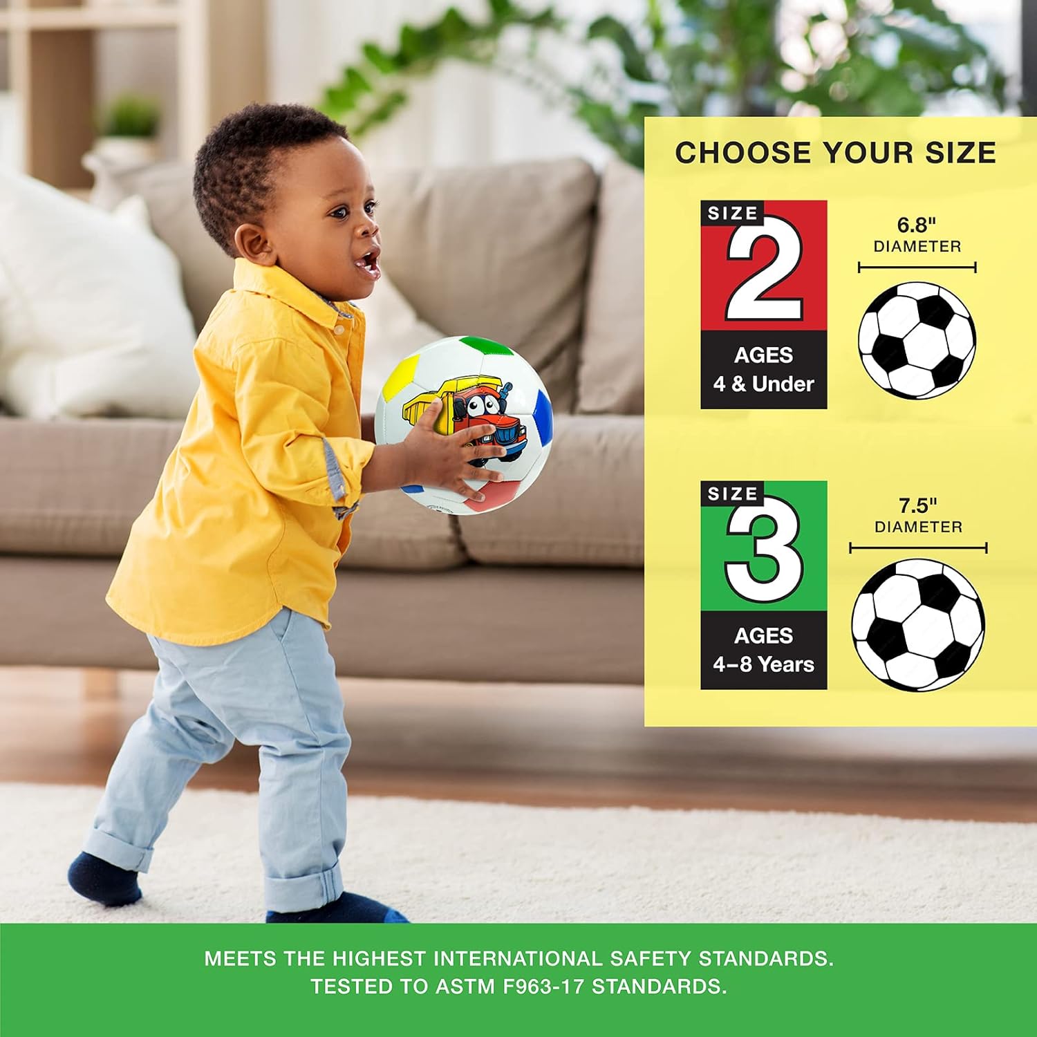 Balón de fútbol para niños, funda de TPU suave, gruesa y duradera, paquete de 2 con bomba (disponible en tamaño 2 y talla 3)