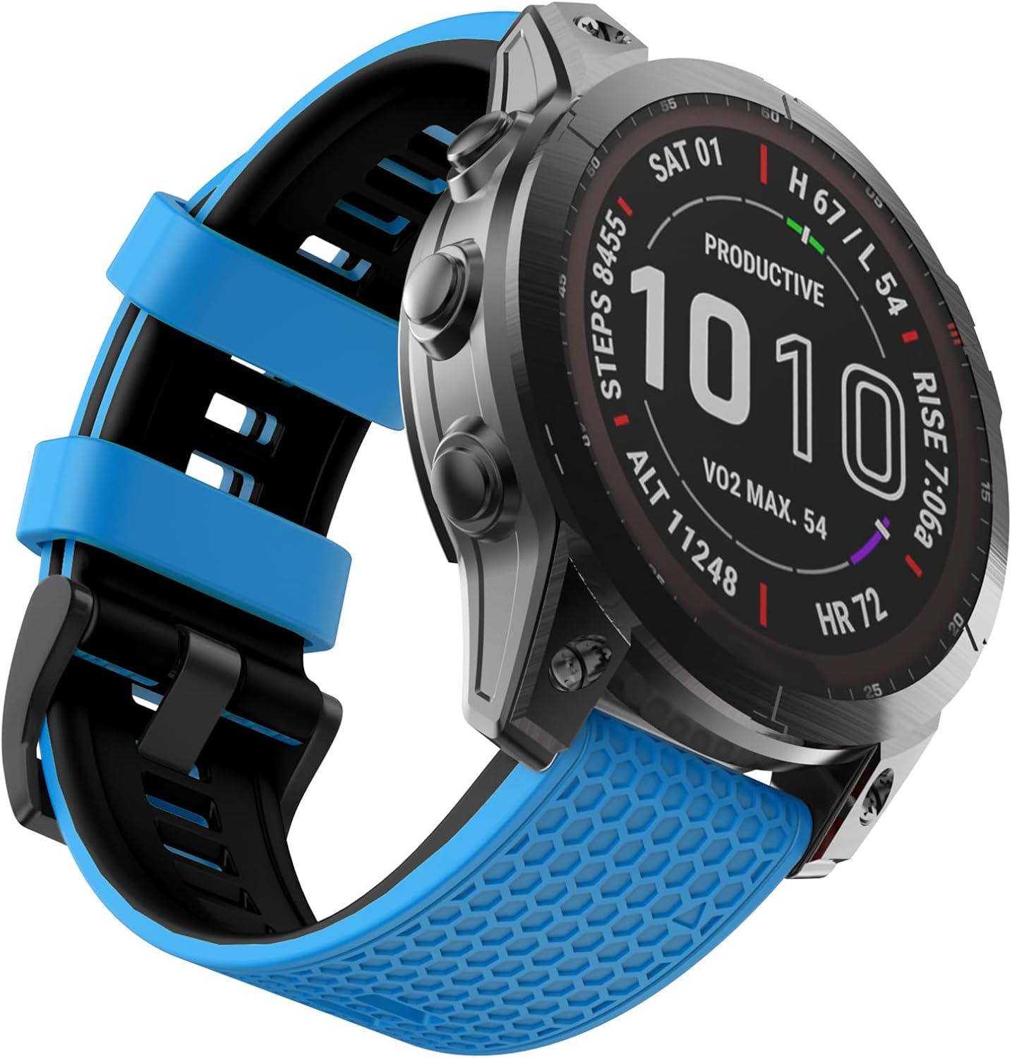 OVERSTEP Correa de reloj compatible con Fenix 5X, correa de reloj de silicona suave de 0.06 pulgadas de ancho para Garmin Fenix 5XFenix 5X PlusFenix