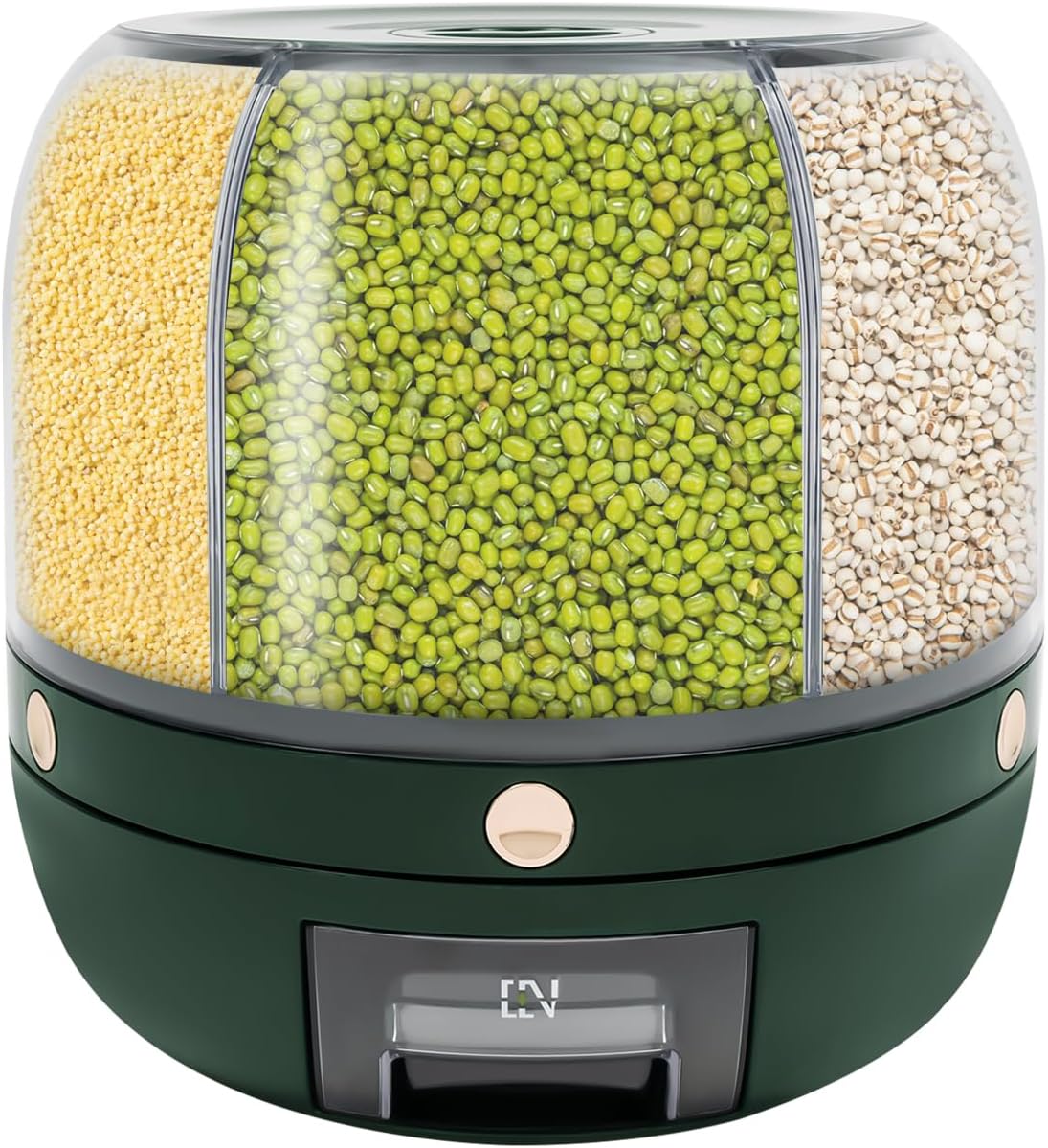 Tanque grande multigrano, Dispensador de grano seco de arroz de 6 compartimentos, Contenedor de almacenamiento de pellets de alimentos Tanque de