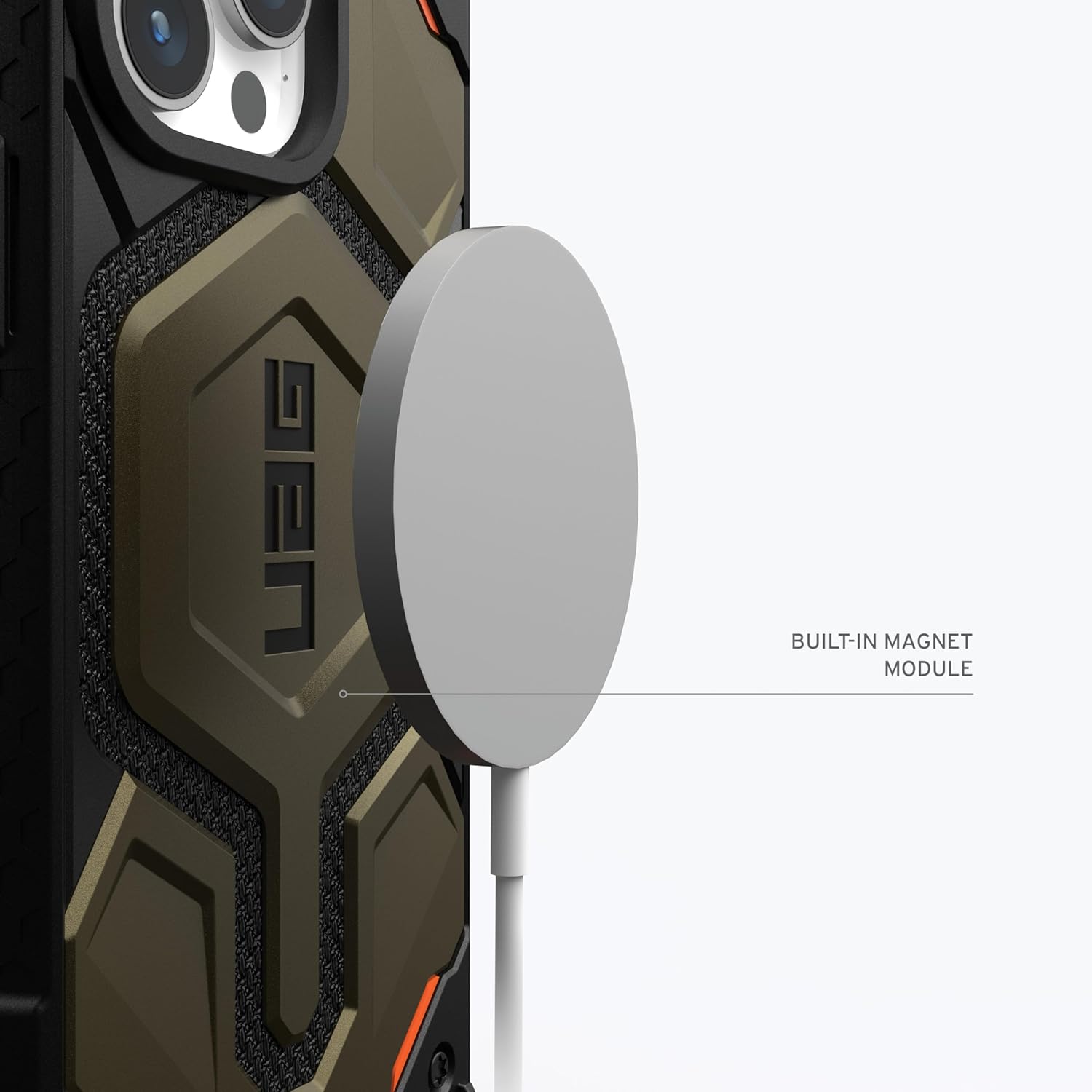 URBAN ARMOR GEAR UAG – Funda diseñada para iPhone 15 Pro Max de 6.7 pulgadas, Monarch Pro Kevlar Element verde, compatible con MagSafe Bundle con