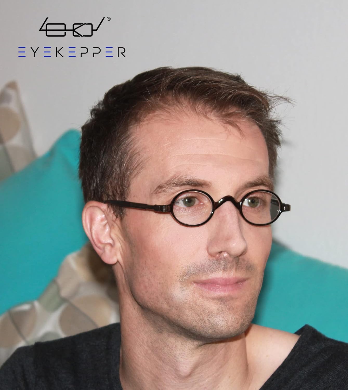 Eyekepper Readers Spring Temple – Lentes de lectura redondos ovalados, tamaño pequeño, 1