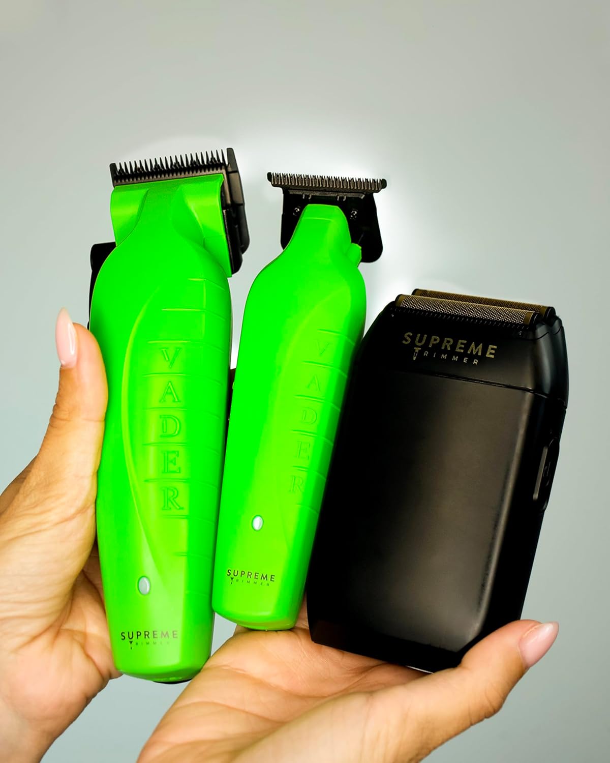 Supreme Trimmer Kit de peluquería 3 en 1  Vader Clipper, Vader Trimmer & Crunch Foil Shaver  Cortadora de barba profesional para hombres, cortadora
